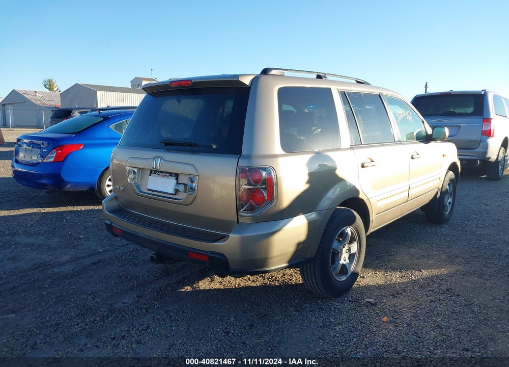 2007 HONDA PILOT EXL VIN: 5FNYF28707B023157