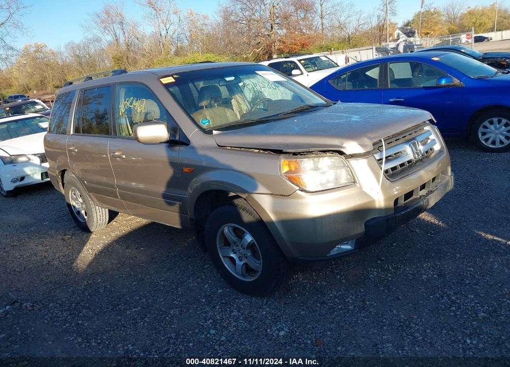 2007 HONDA PILOT EXL VIN: 5FNYF28707B023157