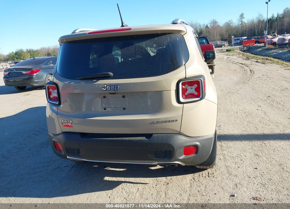 2015 JEEP RENEGADE LIMITED VIN: ZACCJBDT8FPC31256
