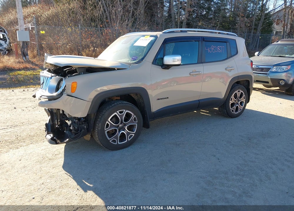 2015 JEEP RENEGADE LIMITED VIN: ZACCJBDT8FPC31256