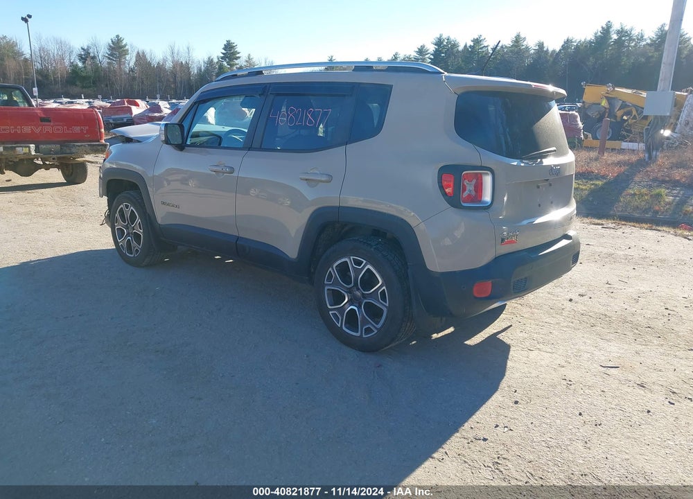 2015 JEEP RENEGADE LIMITED VIN: ZACCJBDT8FPC31256