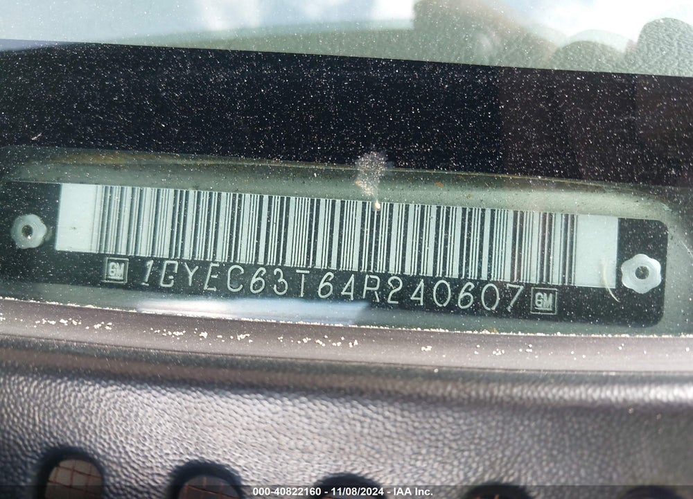 2004 CADILLAC ESCALADE STANDARD VIN: 1GYEC63T64R240607