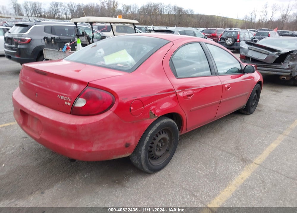 2002 DODGE NEON SE VIN: 1B3ES46C82D633920