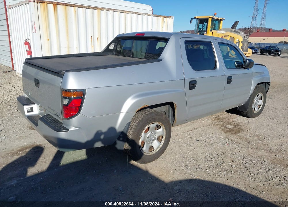 2008 HONDA RIDGELINE RT VIN: 2HJYK16218H506600