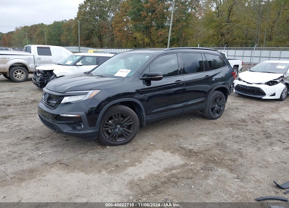 2022 HONDA PILOT AWD BLACK EDITION VIN: 5FNYF6H7XNB088182