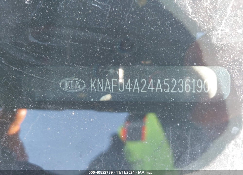 2010 KIA FORTE VIN: KNAFU4A24A5236190