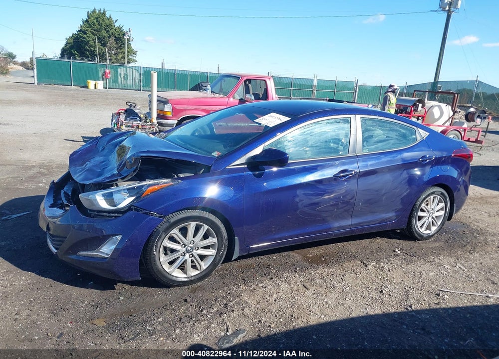 2014 HYUNDAI ELANTRA SE VIN: 5NPDH4AE9EH538489