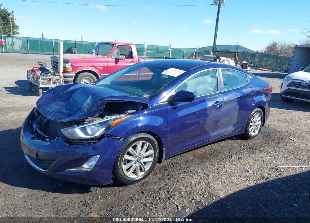 2014 HYUNDAI ELANTRA SE VIN: 5NPDH4AE9EH538489