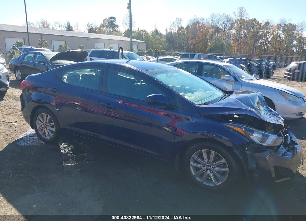 2014 HYUNDAI ELANTRA SE VIN: 5NPDH4AE9EH538489