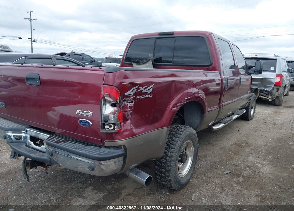 2004 FORD SUPER DUTY F-250 HARLEY-DAVIDSON/KING RANCH/LARIAT/XL/XLT VIN: 1FTNW21P04EC03880