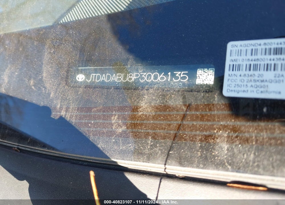 2023 TOYOTA PRIUS XLE AWD-E VIN: JTDADABU8P3006135