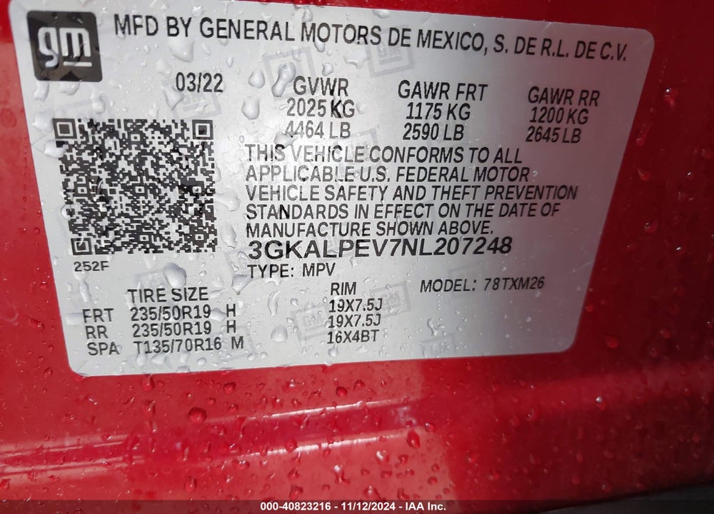2022 GMC TERRAIN FWD SLT VIN: 3GKALPEV7NL207248