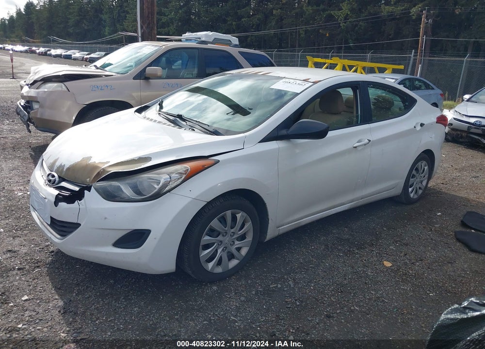 2012 HYUNDAI ELANTRA GLS VIN: 5NPDH4AE2CH150548