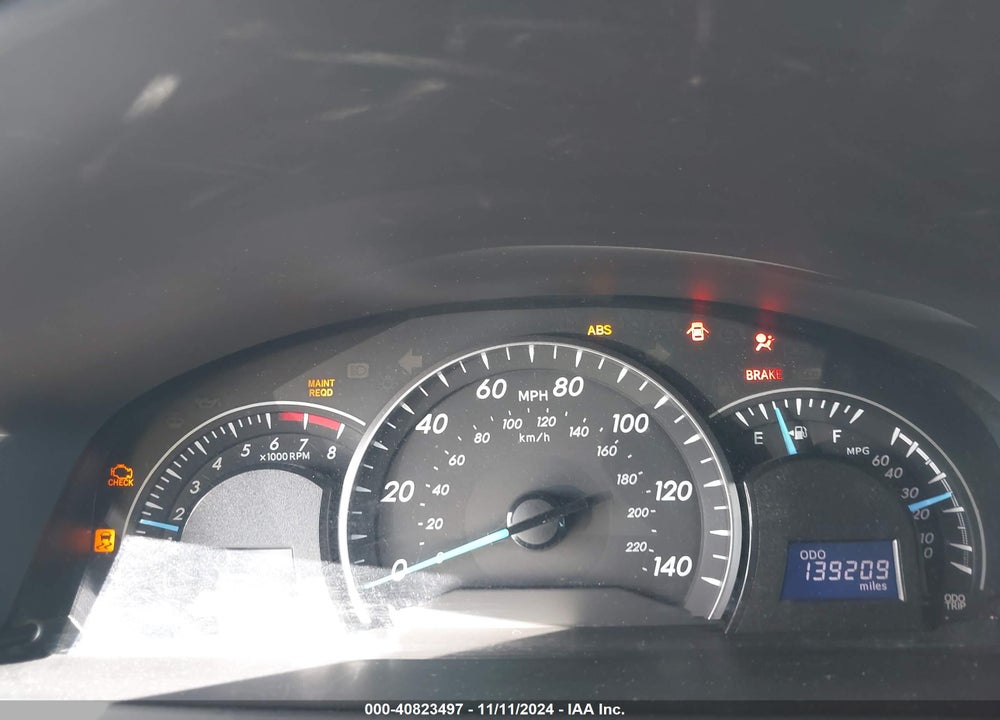2012 TOYOTA CAMRY LE VIN: 4T1BF1FK0CU627263