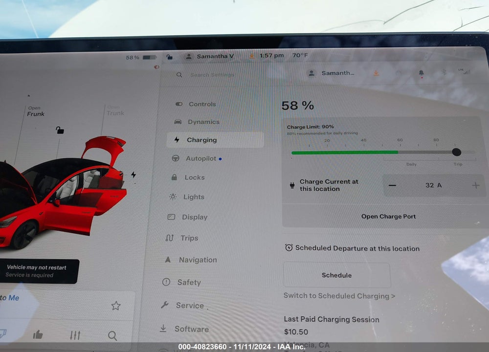 2020 TESLA MODEL 3 STANDARD RANGE PLUS REAR-WHEEL DRIVE/STANDARD RANGE REAR-WHEEL DRIVE VIN: 5YJ3E1EA1LF805212