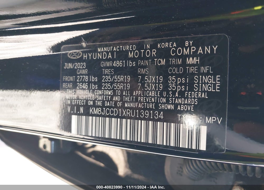 2024 HYUNDAI TUCSON HYBRID SEL CONVENIENCE VIN: KM8JCCD1XRU139134
