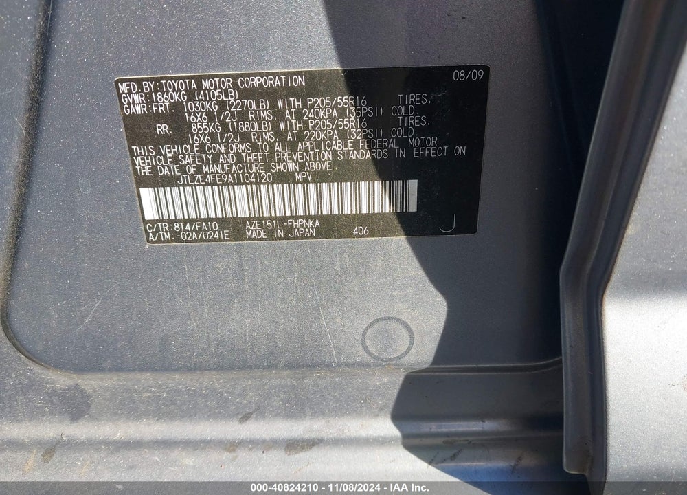 2010 SCION XB VIN: JTLZE4FE9A1104120