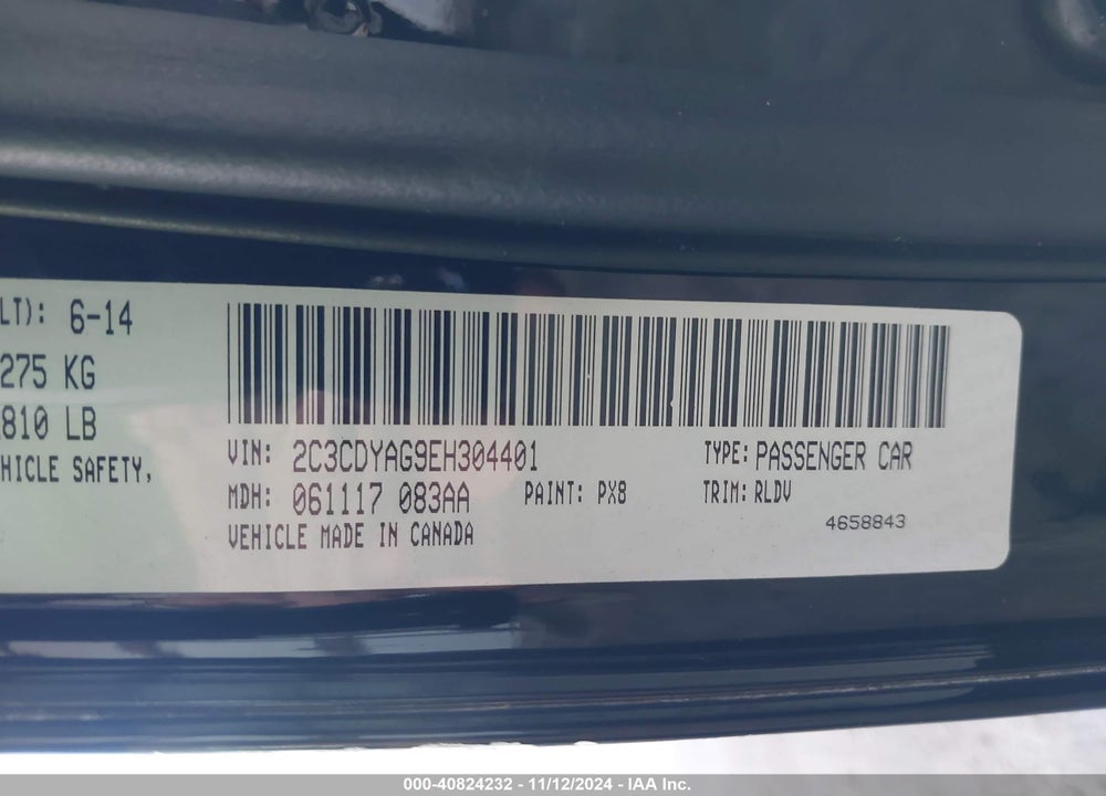 2014 DODGE CHALLENGER SXT PLUS VIN: 2C3CDYAG9EH304401