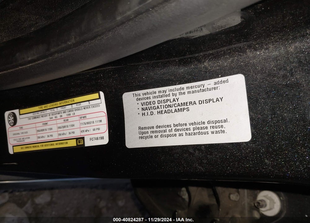 2015 DODGE DURANGO LIMITED VIN: 1C4RDJDG5FC746198