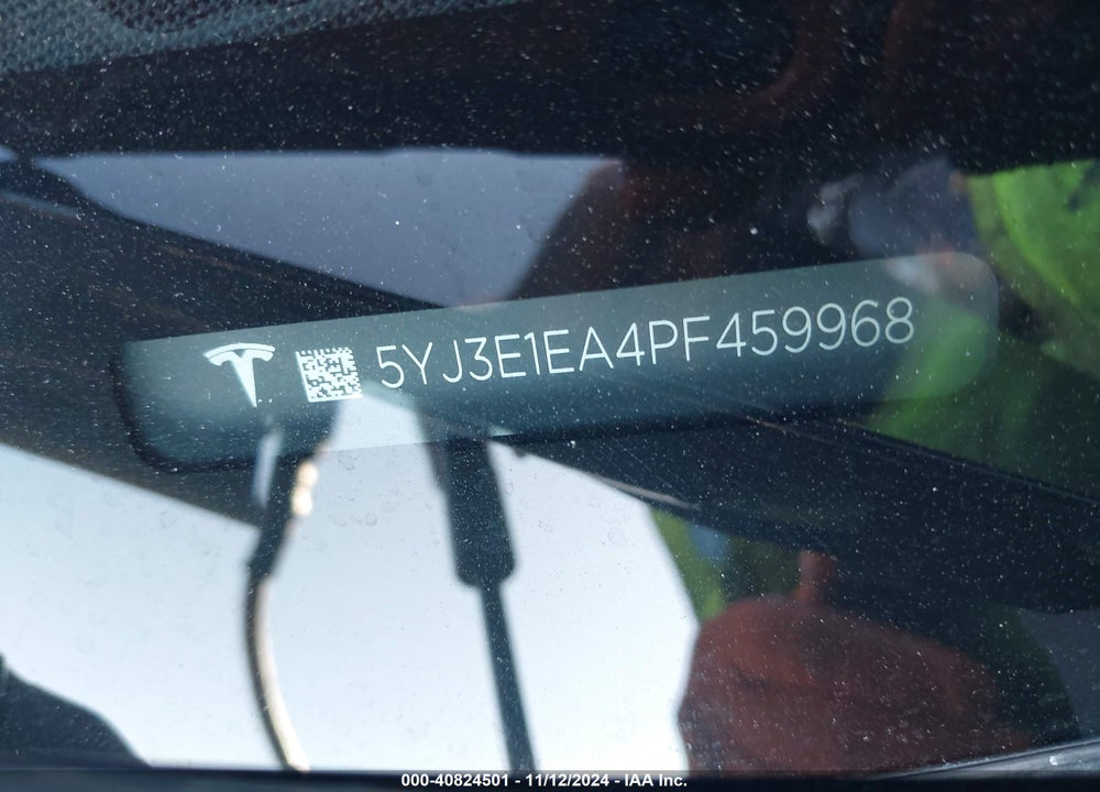 2023 TESLA MODEL 3 REAR-WHEEL DRIVE VIN: 5YJ3E1EA4PF459968