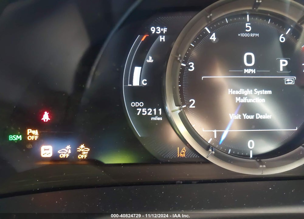 2019 LEXUS ES 350 F-SPORT VIN: 58ABZ1B11KU033499