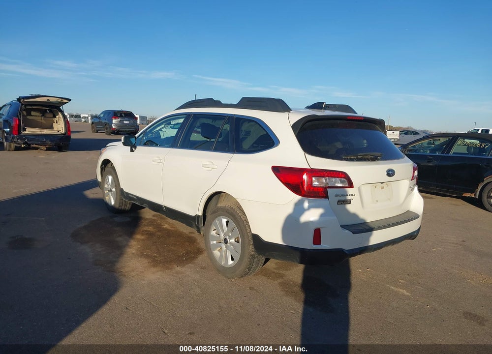 2017 SUBARU OUTBACK 2.5I PREMIUM VIN: 4S4BSADC6H3224618
