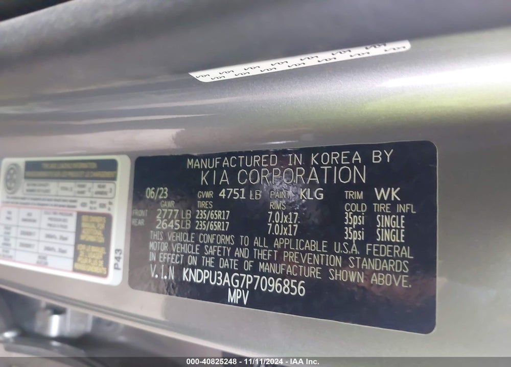 2023 KIA SPORTAGE HYBRID LX VIN: KNDPU3AG7P7096856