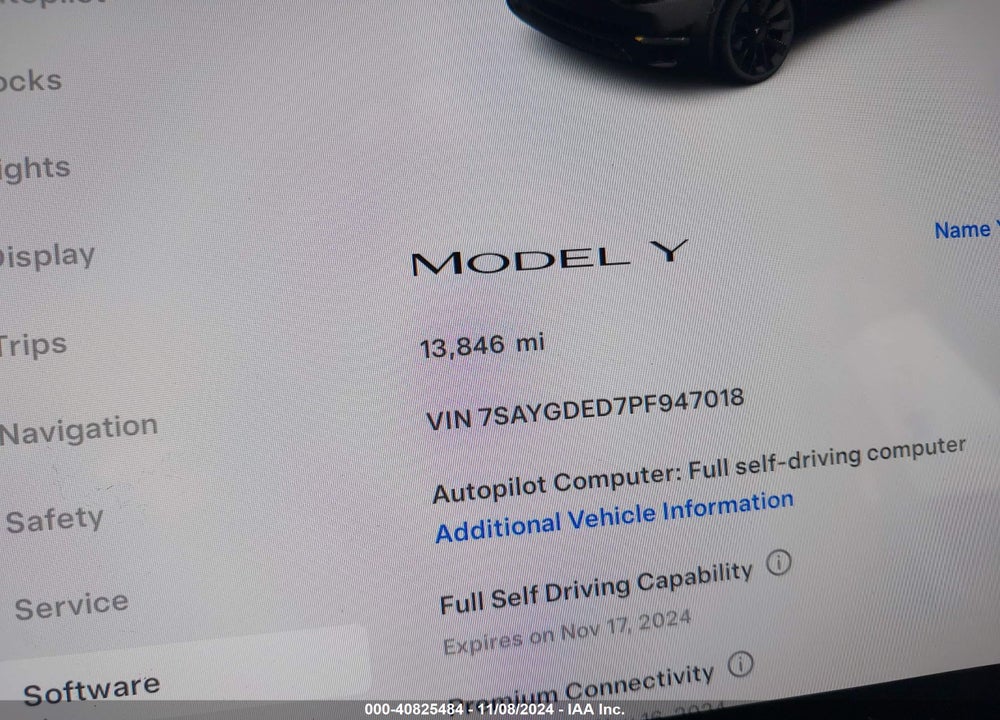 2023 TESLA MODEL Y RWD VIN: 7SAYGDED7PF947018
