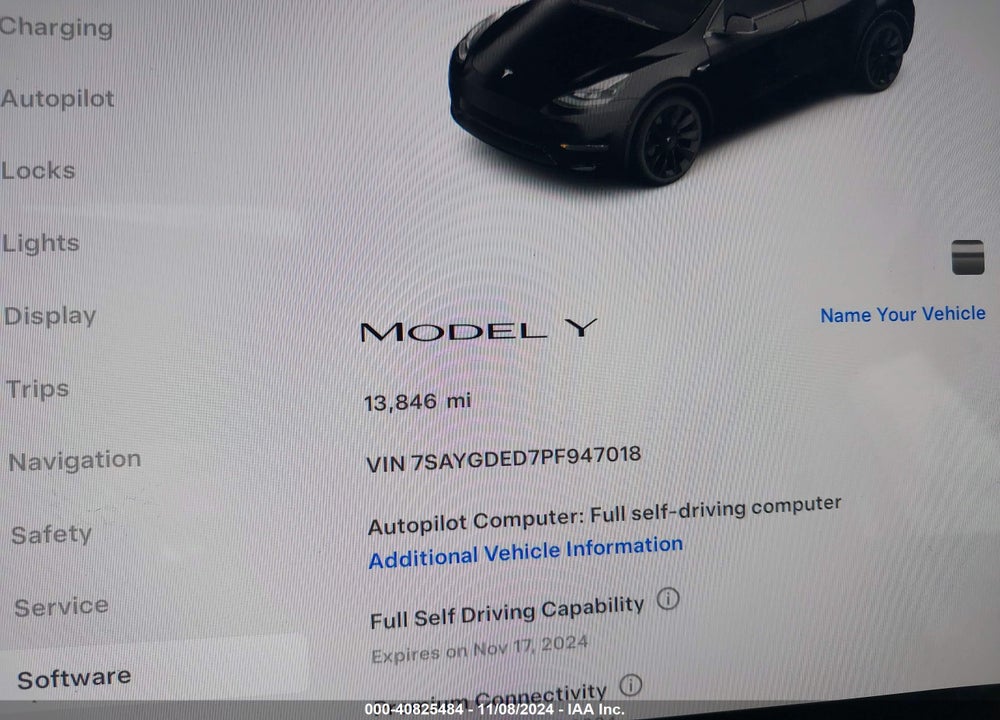 2023 TESLA MODEL Y RWD VIN: 7SAYGDED7PF947018