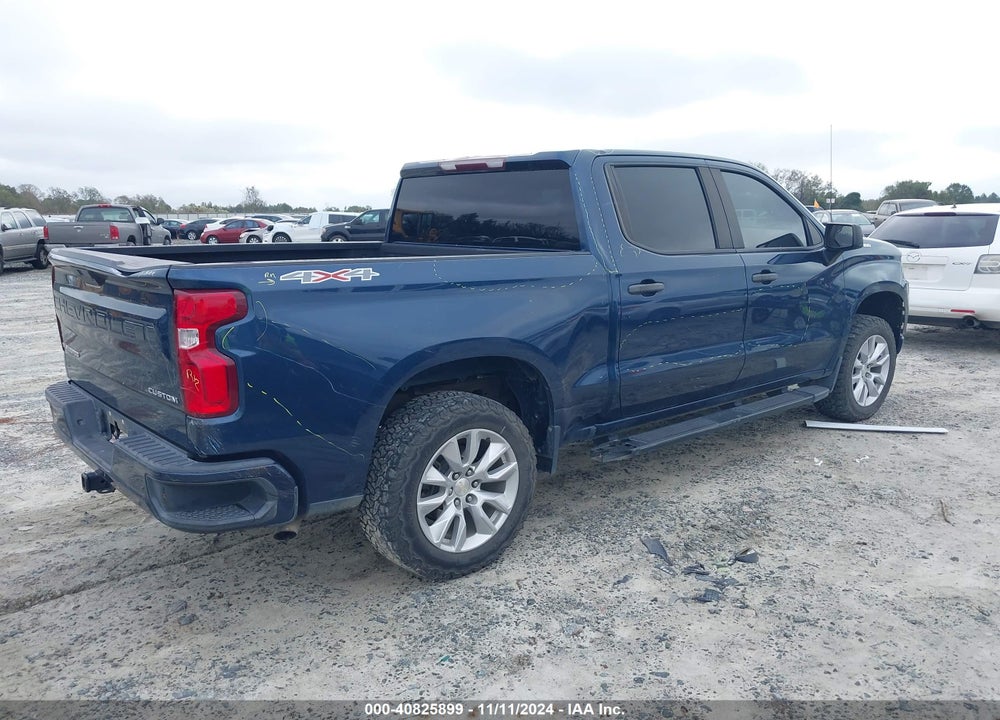 2021 CHEVROLET SILVERADO 1500 4WD SHORT BED CUSTOM VIN: 3GCPYBEK7MG323945