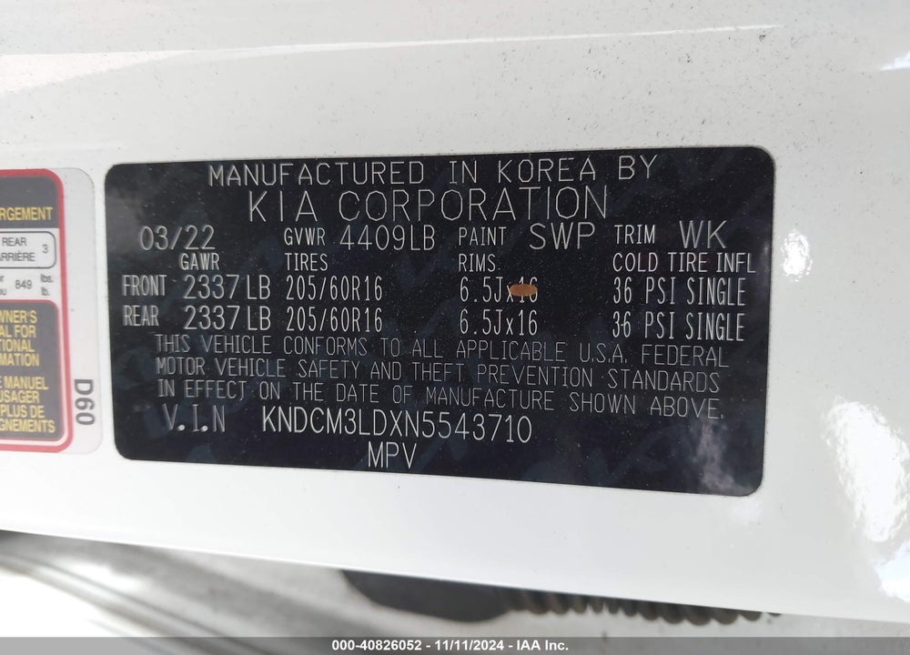 2022 KIA NIRO PLUG-IN HYBRID LXS VIN: KNDCM3LDXN5543710