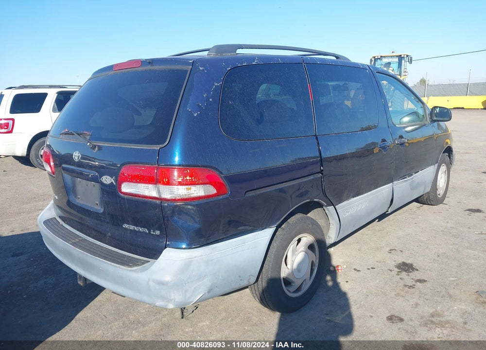 2001 TOYOTA SIENNA LE VIN: 4T3ZF13C81U369638