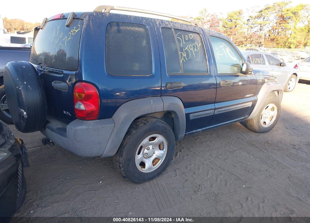 2004 JEEP LIBERTY SPORT VIN: 1J4GL48K34W220779