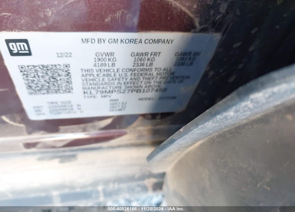 2023 CHEVROLET TRAILBLAZER FWD LT VIN: KL79MPS27PB107450