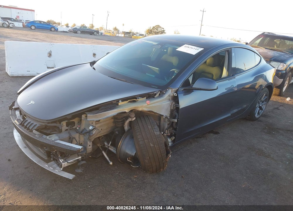 2022 TESLA MODEL 3 LONG RANGE DUAL MOTOR ALL-WHEEL DRIVE VIN: 5YJ3E1EB2NF207271