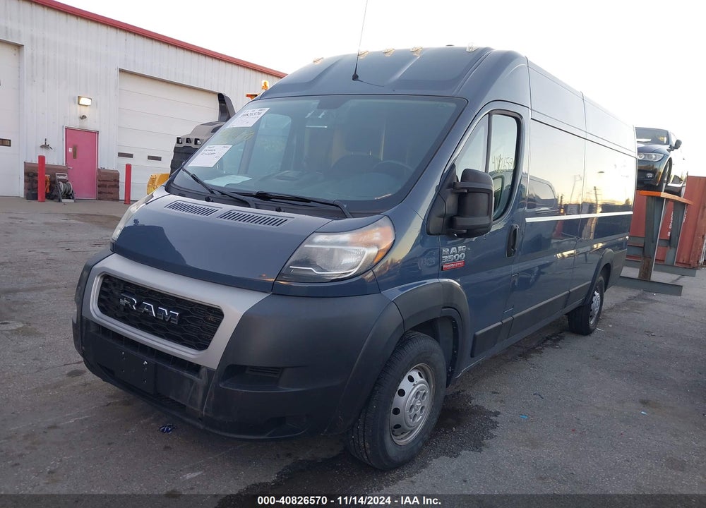 2019 RAM PROMASTER 3500 CARGO VAN HIGH ROOF 159 WB EXT VIN: 3C6URVJG8KE551228