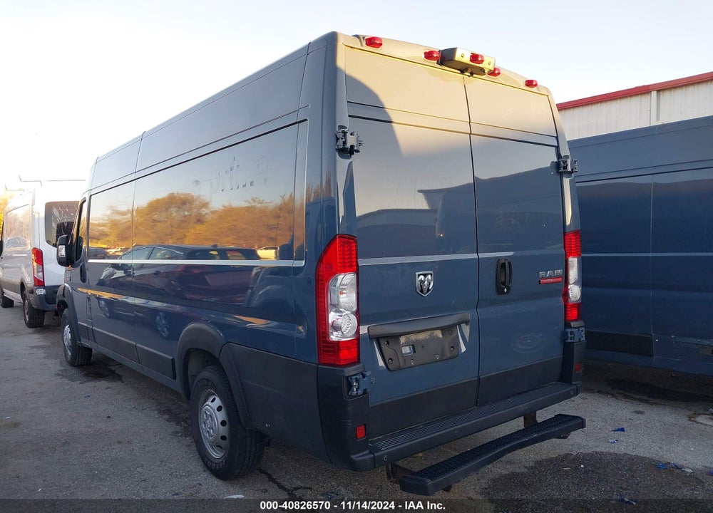 2019 RAM PROMASTER 3500 CARGO VAN HIGH ROOF 159 WB EXT VIN: 3C6URVJG8KE551228