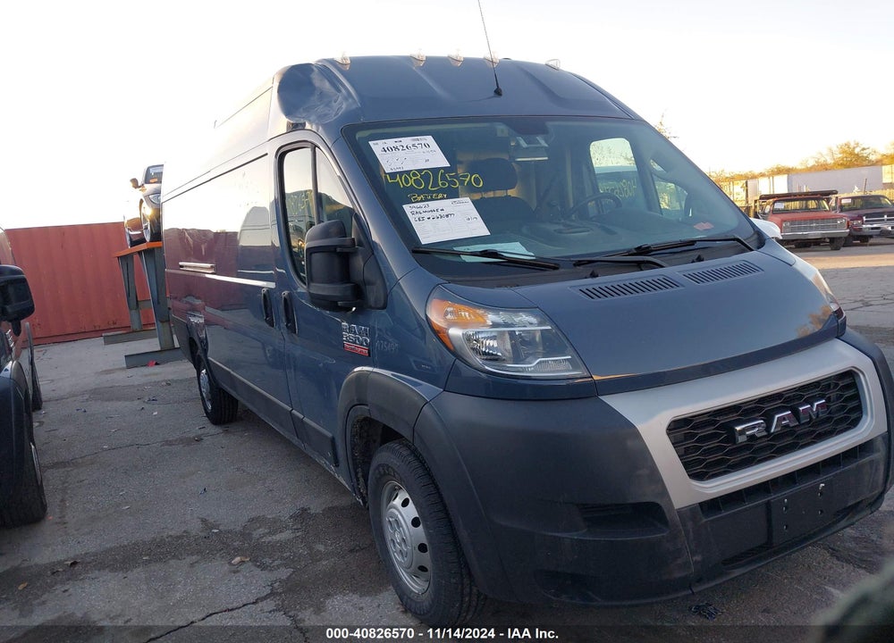 2019 RAM PROMASTER 3500 CARGO VAN HIGH ROOF 159 WB EXT VIN: 3C6URVJG8KE551228