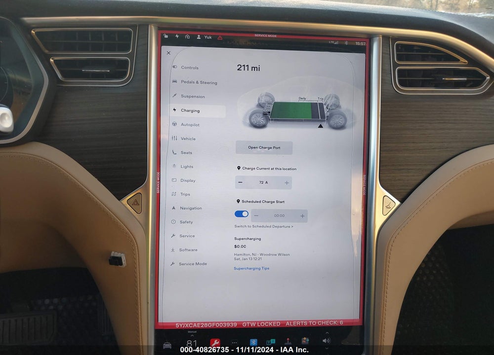 2016 TESLA MODEL X 60D/70D/75D/90D VIN: 5YJXCAE28GF003939
