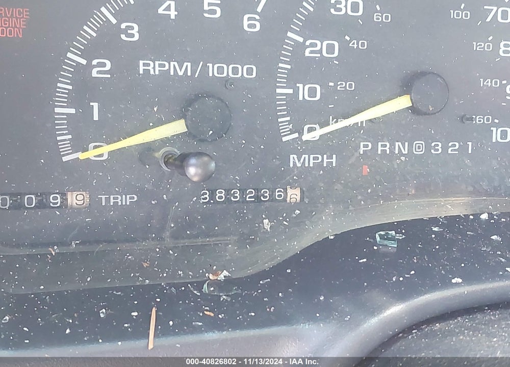 1998 CHEVROLET K1500 FLEETSIDE VIN: 1GCEK19M5WE154744