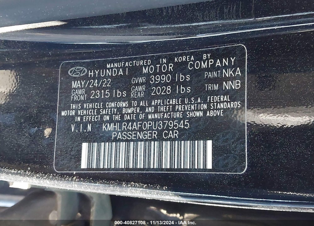 2023 HYUNDAI ELANTRA VIN: KMHLR4AF0PU379545