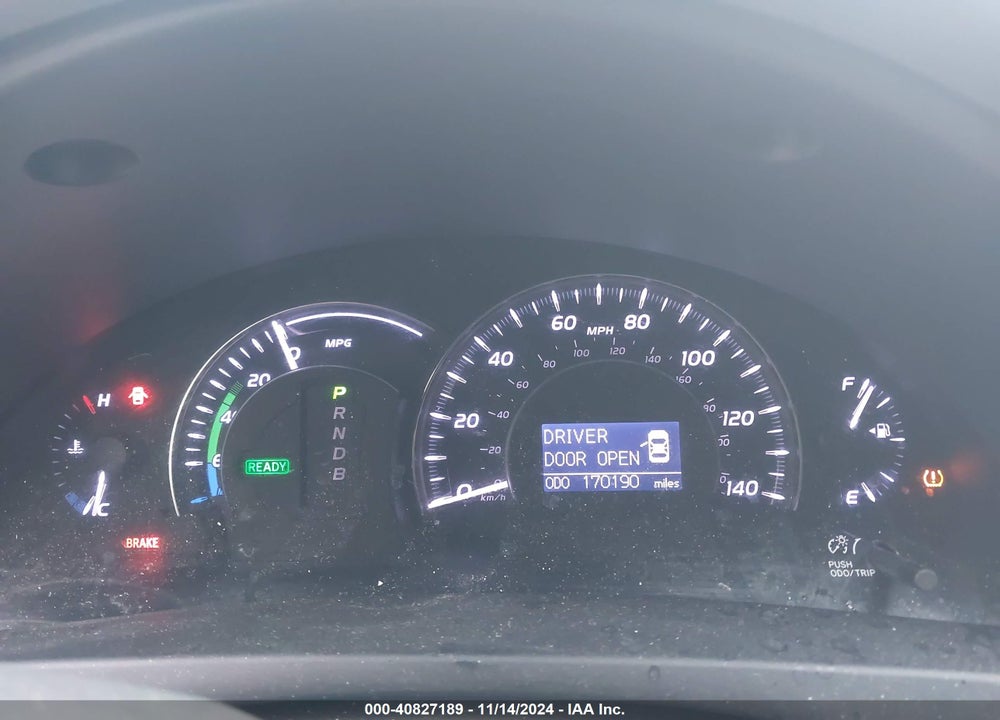 2011 TOYOTA CAMRY HYBRID VIN: 4T1BB3EK2BU141867