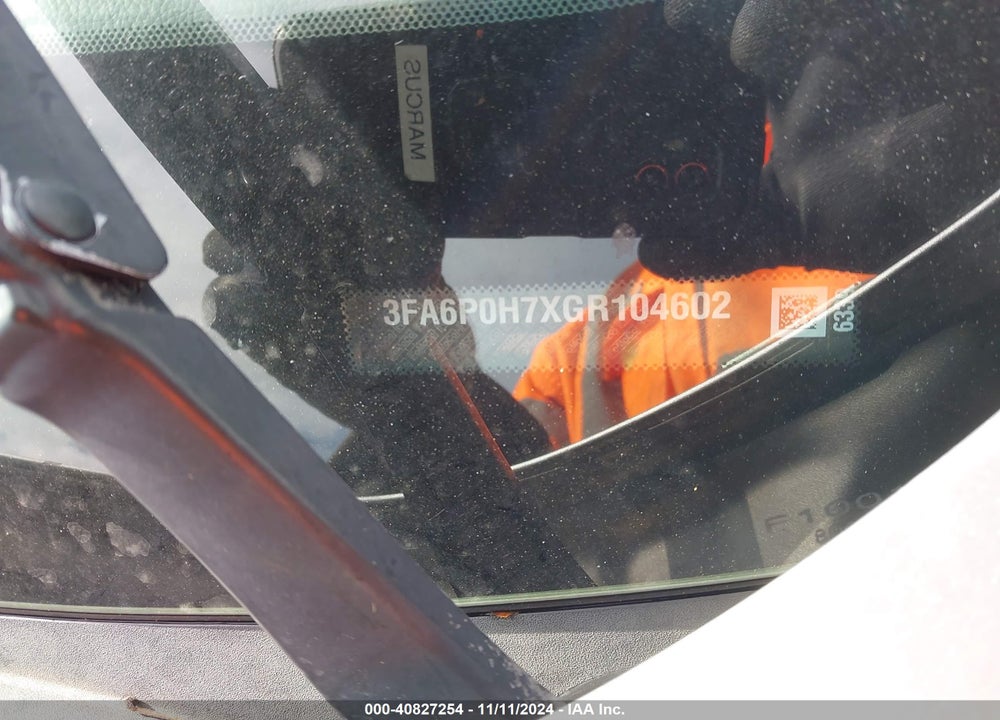 2016 FORD FUSION SE VIN: 3FA6P0H7XGR104602