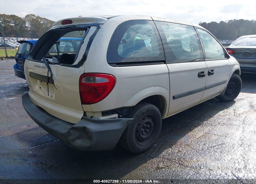2005 DODGE CARAVAN SE VIN: 1D4GP25E15B307394