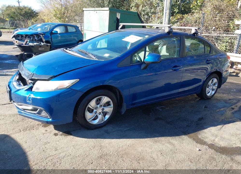 2013 HONDA CIVIC LX VIN: 2HGFB2F53DH598333