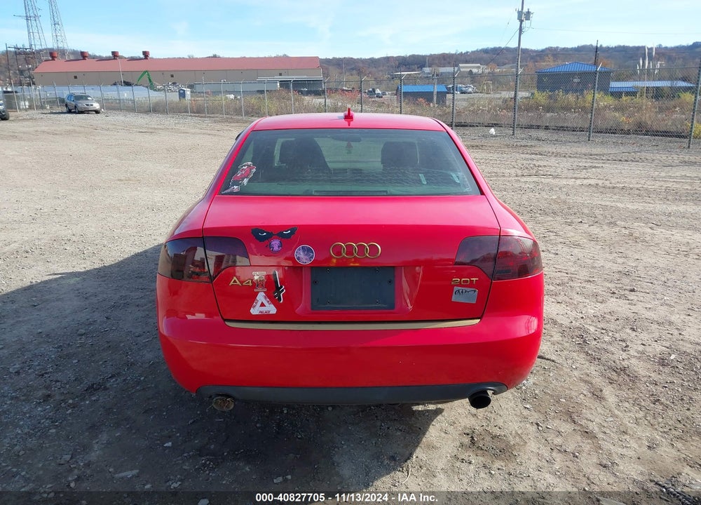 2005 AUDI A4 2.0T VIN: WAUAF68E95A438441