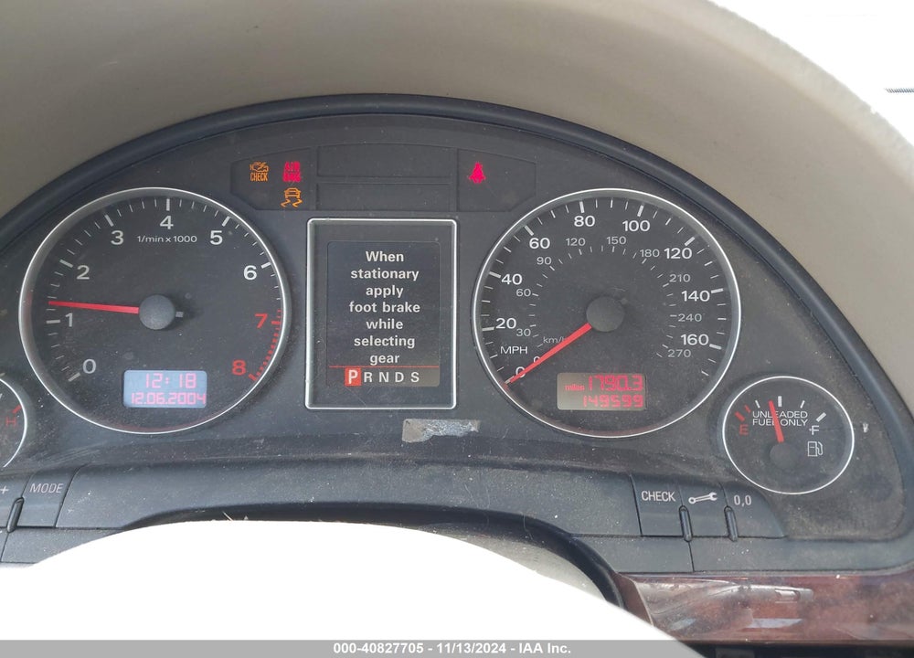 2005 AUDI A4 2.0T VIN: WAUAF68E95A438441