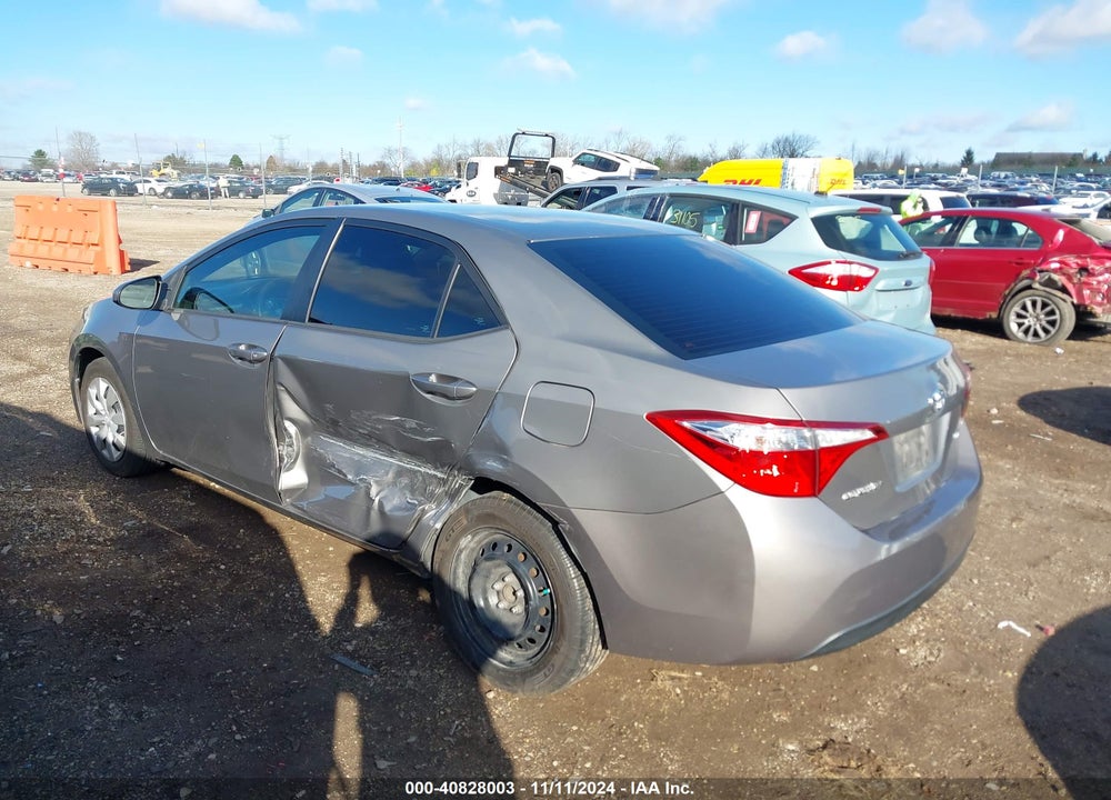 2016 TOYOTA COROLLA LE VIN: 2T1BURHE9GC525009