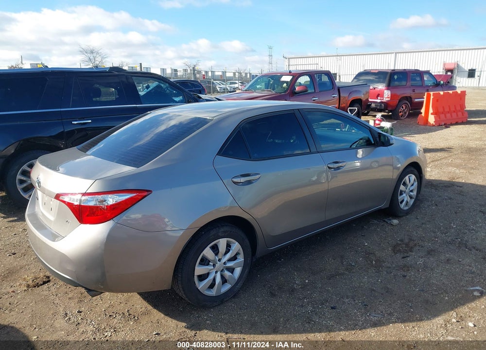 2016 TOYOTA COROLLA LE VIN: 2T1BURHE9GC525009
