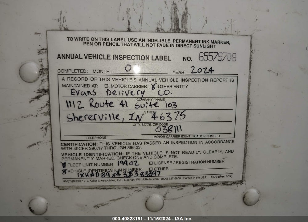 2003 KENWORTH T600 T600 VIN: 1XKADB9X43J383397